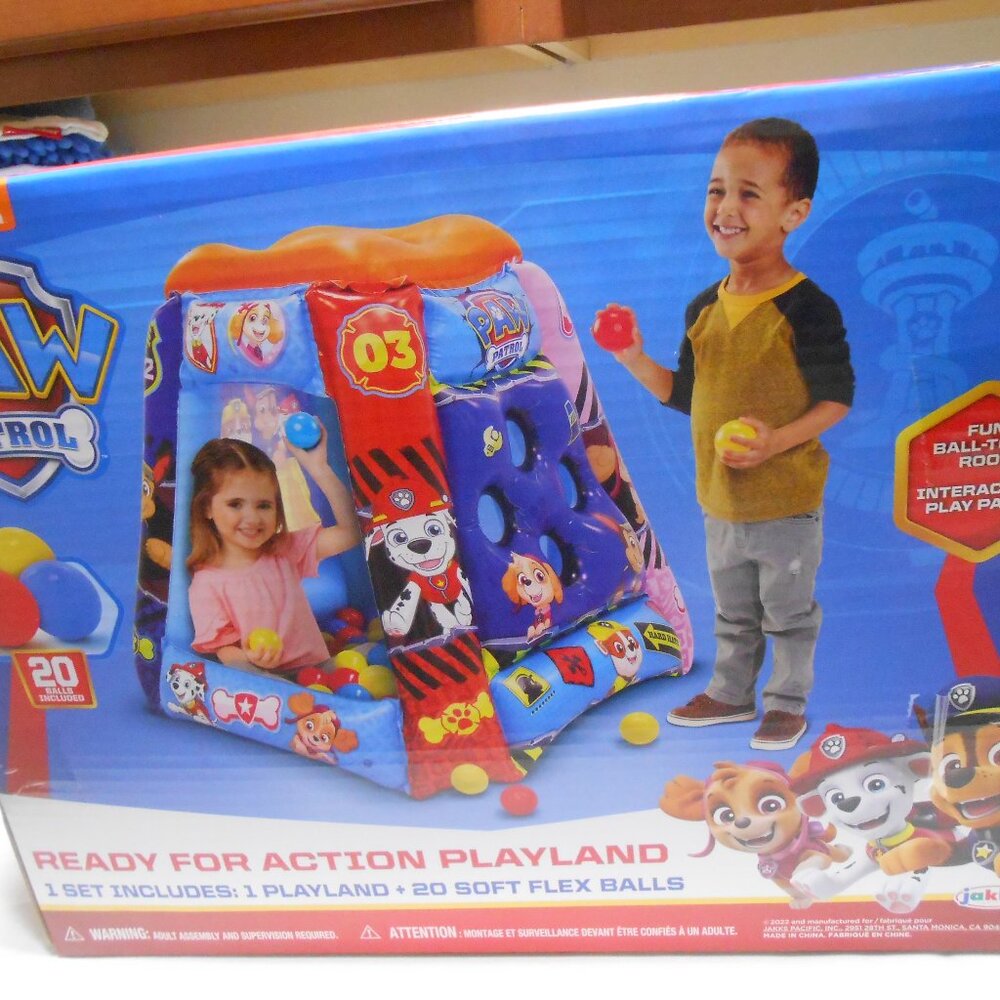 NEW PAW PATROL READY FOR ACTION PLAYLAND INDOOR OUTDOOR + 20 SOFT FLEX BALLS 🎁